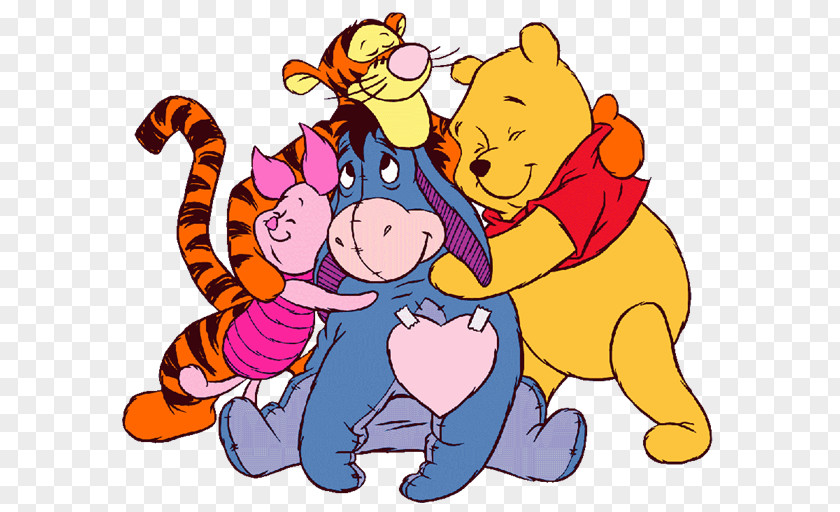 Winnie The Pooh And Tigger Too Winnie-the-Pooh Eeyore Piglet Hug PNG