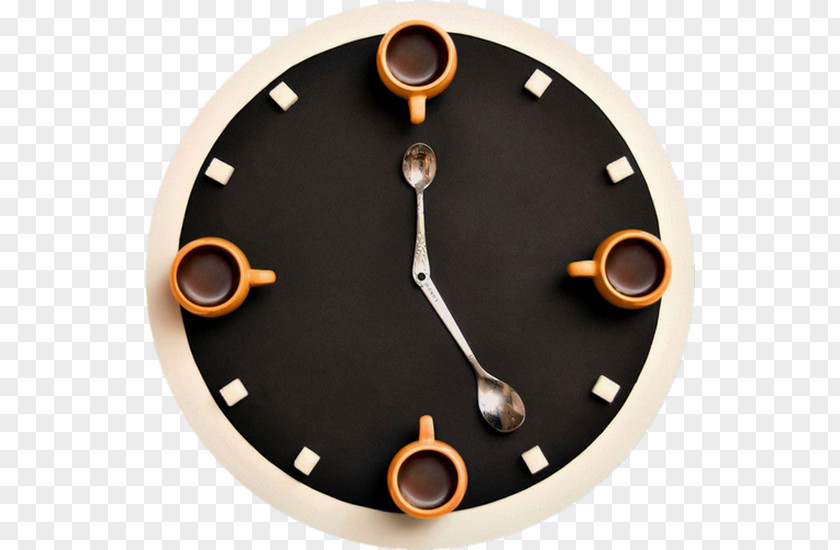 Coffee Cup Digital Clock Time & Attendance Clocks PNG