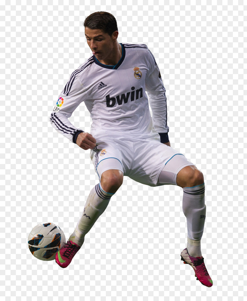 Cristiano Ronaldo Real Madrid Jersey Football Player Team Sport PNG