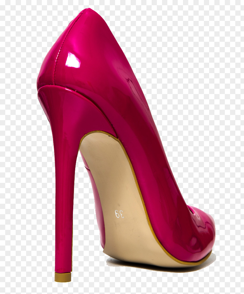 Design Heel Shoe Pink M PNG