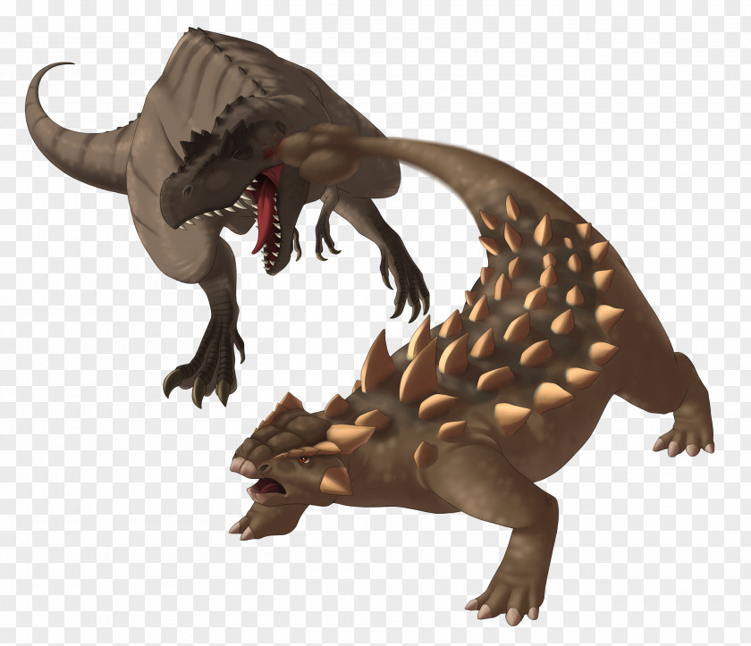 Tyrannosaurus Ankylosaurus Nodosaurus Talarurus Reptile Saichania PNG