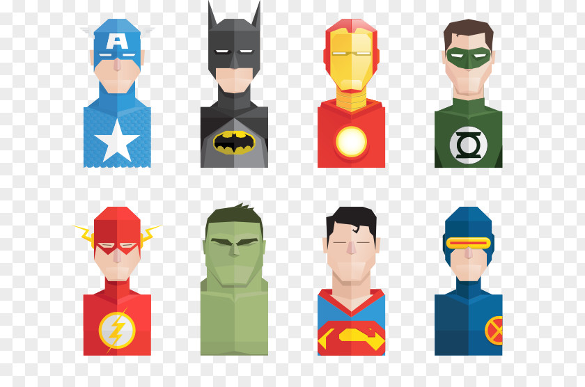 Flat Marvel Super Heroes Superhero Adobe Illustrator Icon PNG