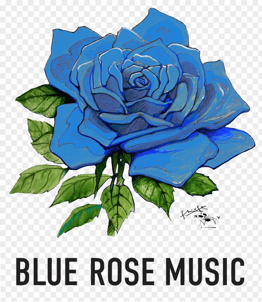 Musical Note Blue Rose Concert Art PNG