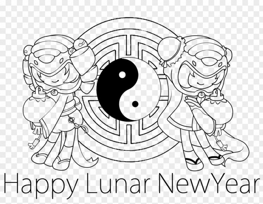 The Lunar New Year Drawing Line Art Sketch PNG