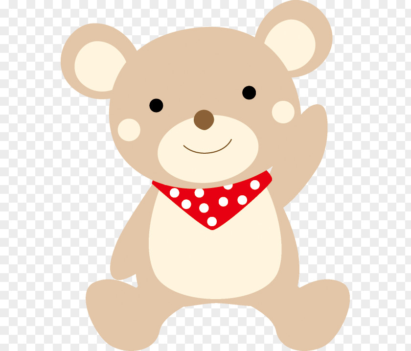 Cute Gray Bear Raising Left Hand. PNG