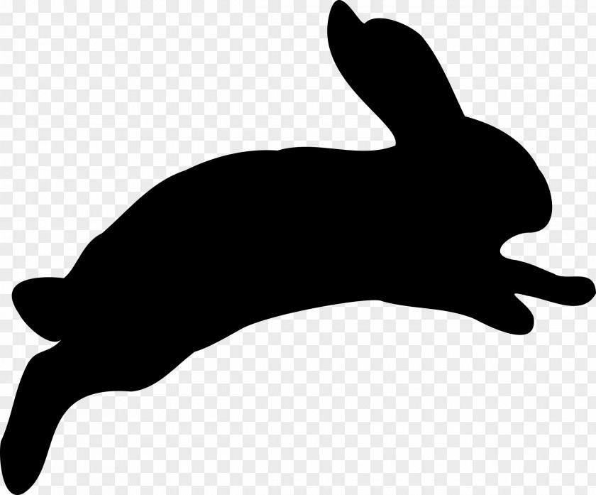 Fast Vector Easter Bunny Rabbit Show Jumping Silhouette Clip Art PNG