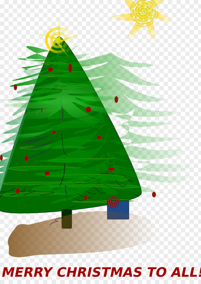 Fir-tree Santa Claus Christmas Card Decoration Clip Art PNG