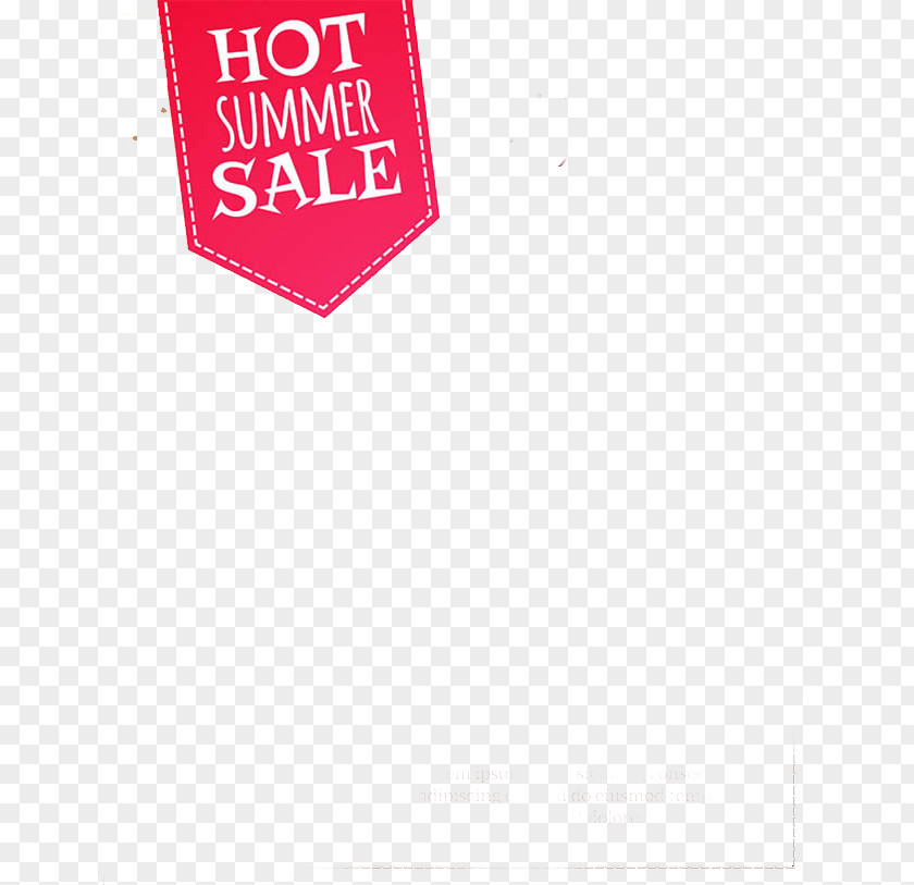 Summer Promotion Tag Paper Red Textile Area Font PNG