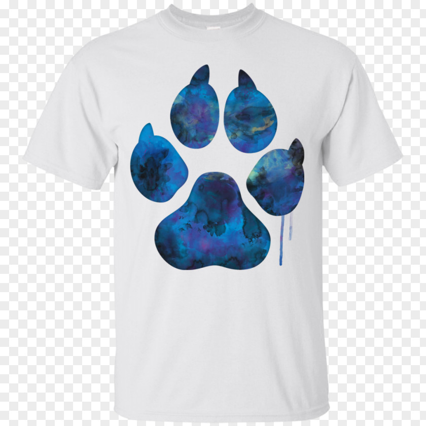Watercolor Shirt T-shirt Paw Footprint Dog PNG