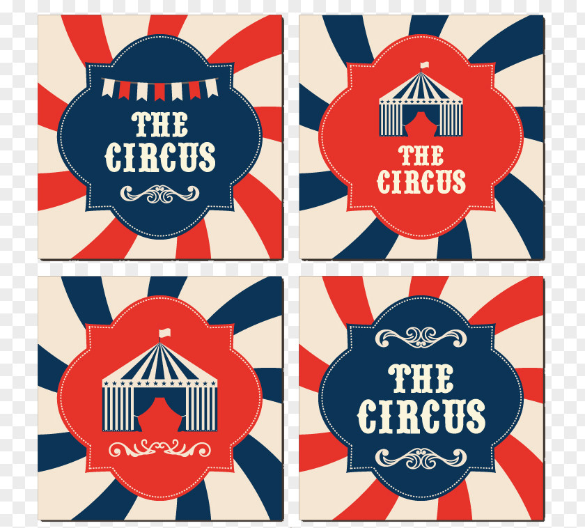 4 Creative Circus Background Vector Material PNG