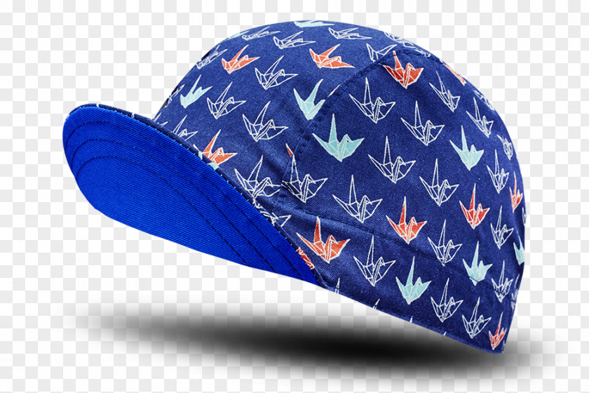 Origami Blue Baseball Cap Cobalt PNG