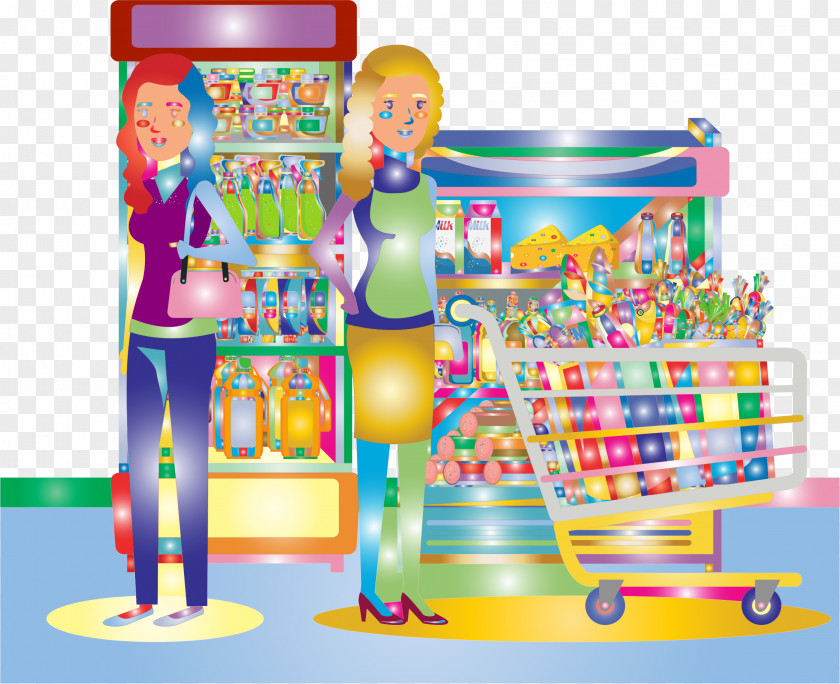 Cartoon Supermarket Clip Art Grocery Store Illustration PNG
