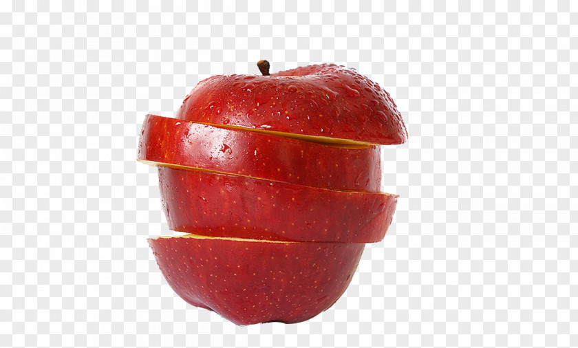 Cut Red Apple Sticker Cuisine Fruit Auglis PNG