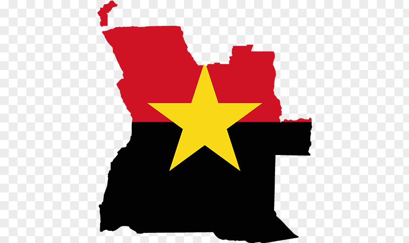 Flag Of Angola Map PNG