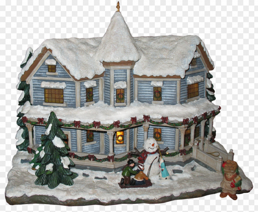 Santa Claus Christmas Day Gingerbread House Holiday Lights PNG