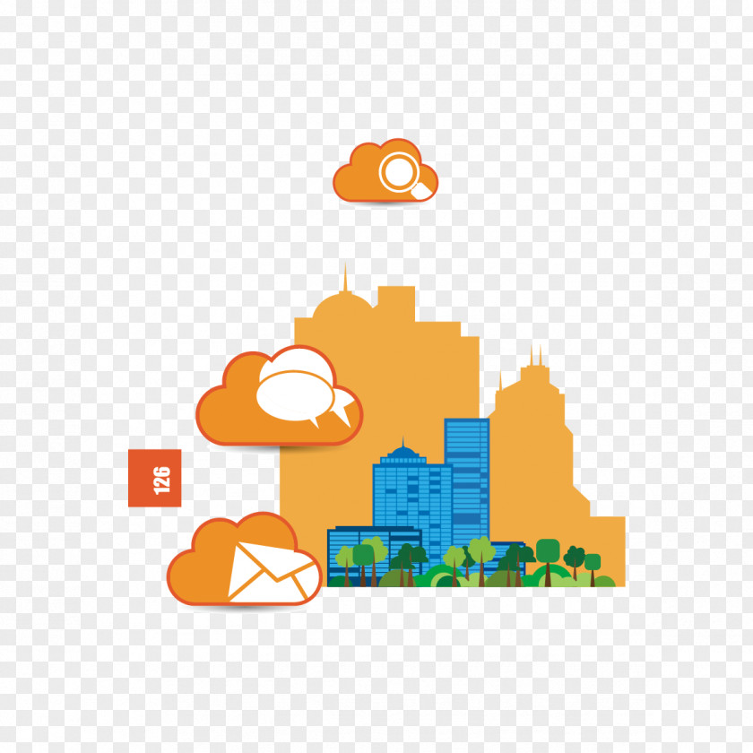 Vector Construction And Clouds Building Architecture Clip Art PNG