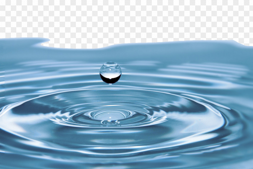 Blue Water Droplets Drinking Wastewater Business Right PNG