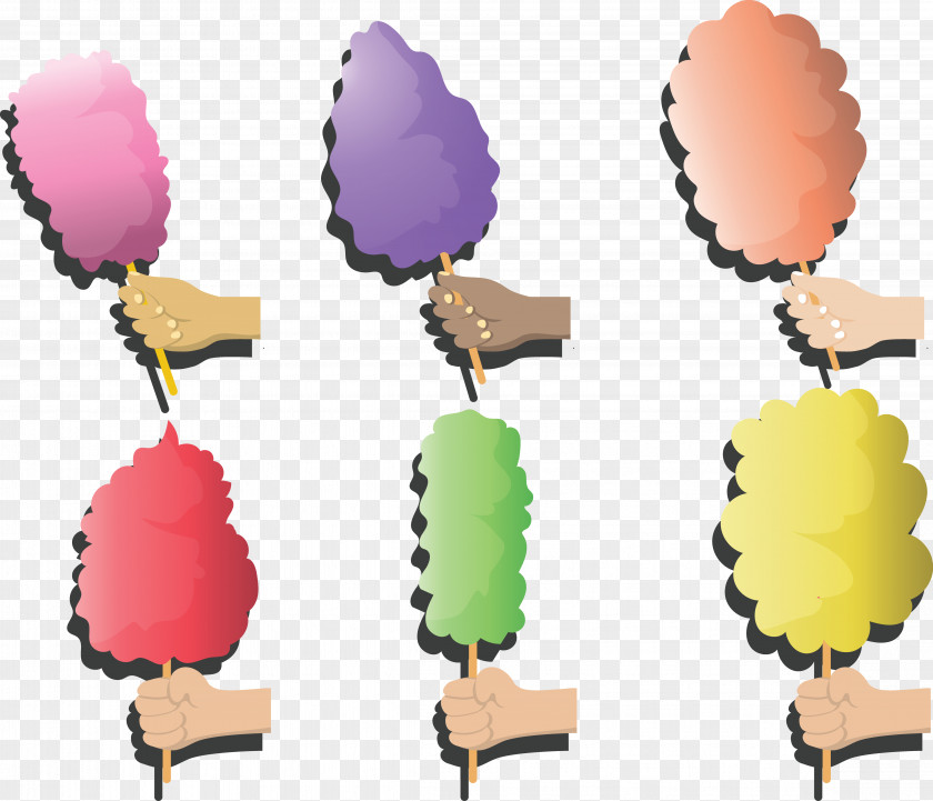 Color Cotton Candy Sugar PNG