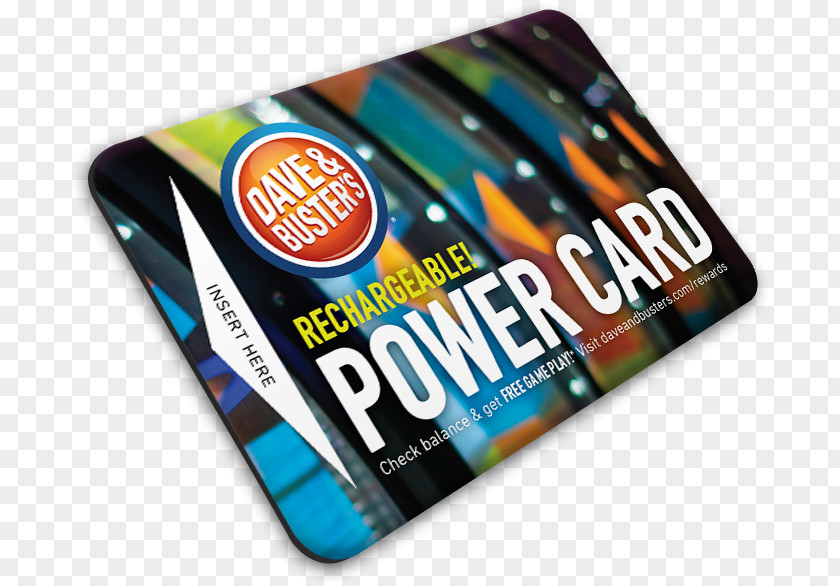 Prize Throwing Dave & Buster's Credit Card Video Game Amusement Arcade PNG