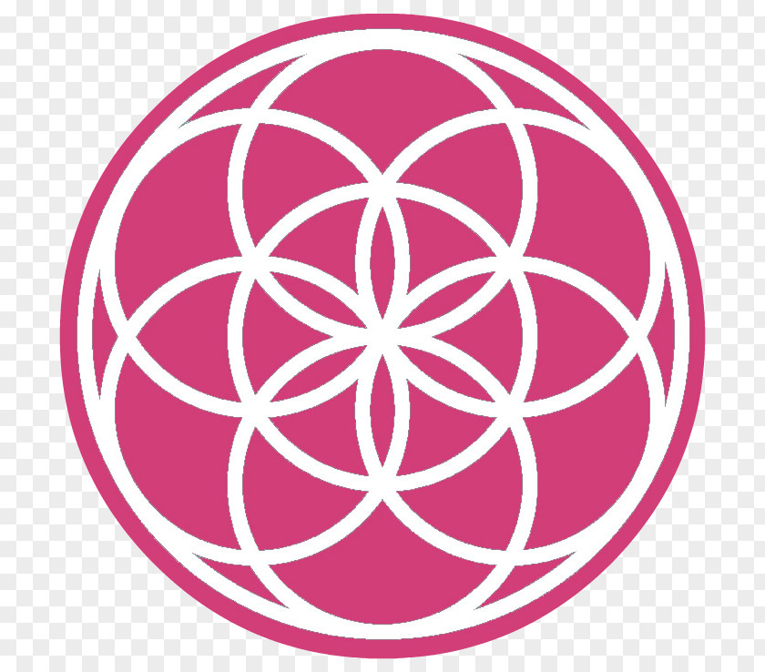 Symbol Sacred Geometry Overlapping Circles Grid Seed Logo PNG