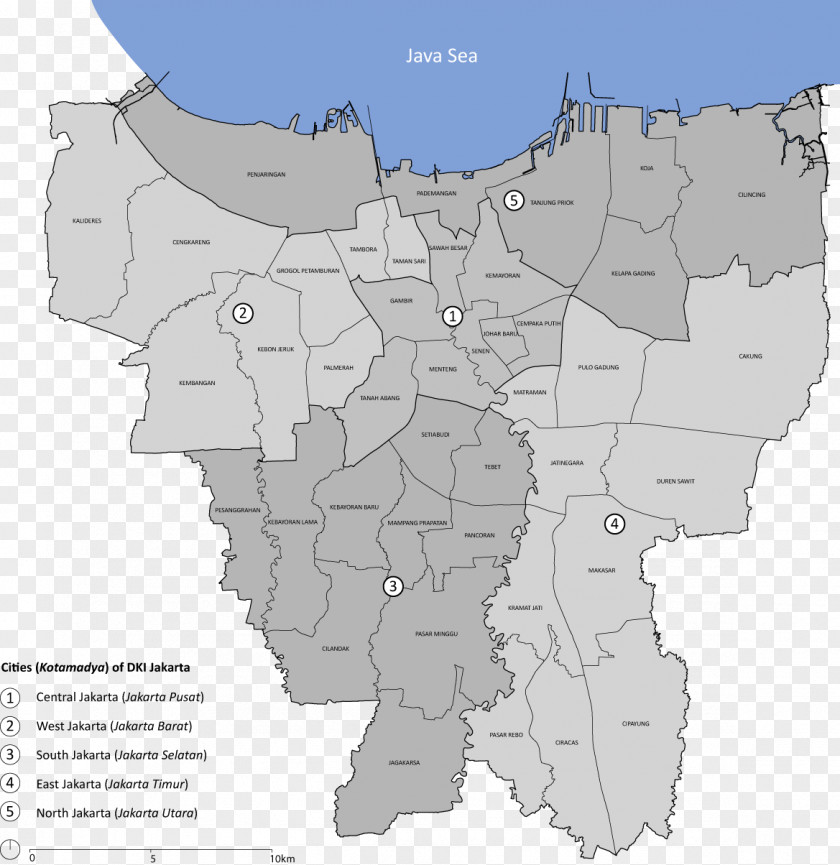 Indonesia Map Kebayoran Baru North Jakarta East West Central PNG