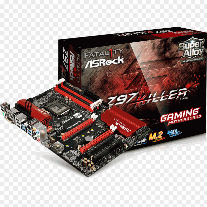 LGA 1150 Intel ASRock Fatal1ty 990FX Killer Motherboard PNG