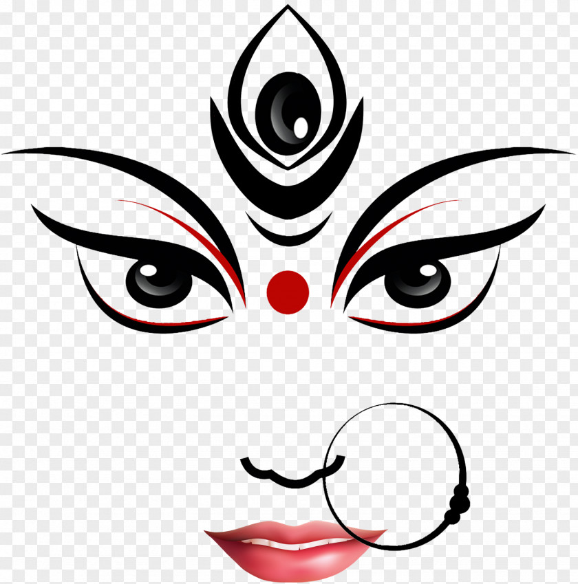 Puja Durga Kali Ganesha Drawing PNG