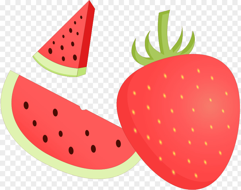 Strawberry Watermelon Vector Material Aedmaasikas PNG