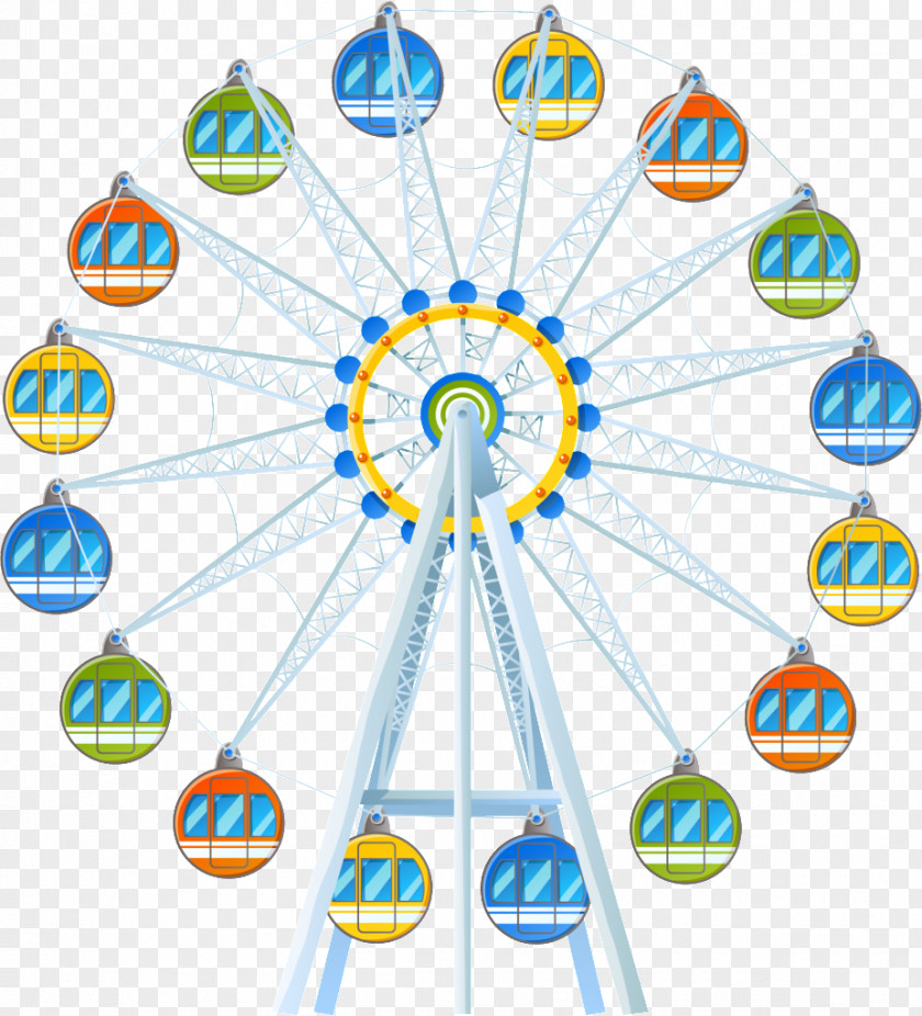 Amusement Park Ferris Wheel Carousel Clip Art PNG
