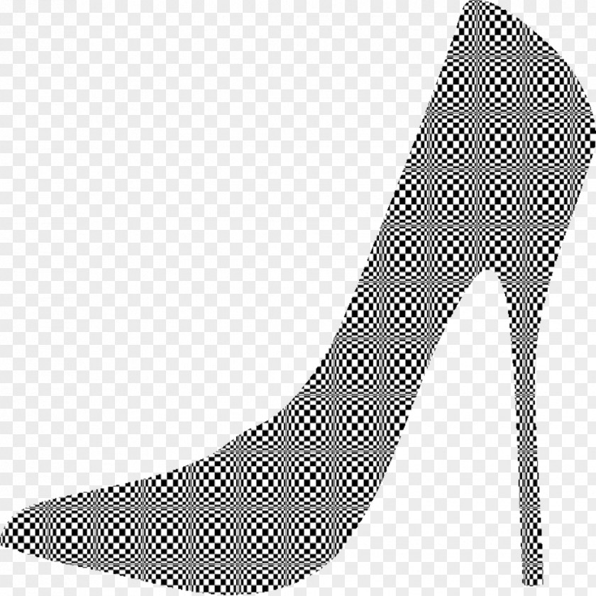 MKobe Shoes High-heeled Shoe Human Leg Pattern Black & White PNG