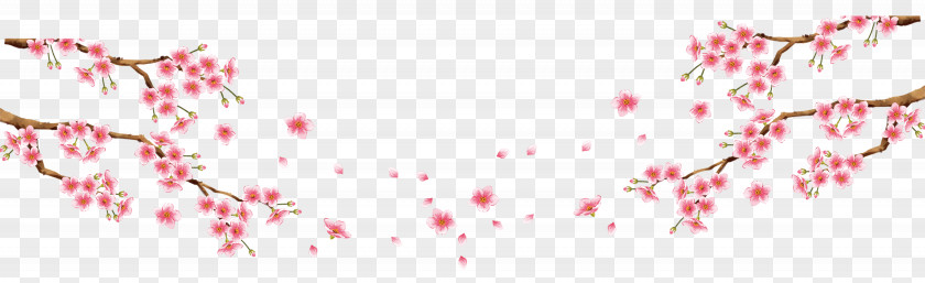 Hand Painted Peach Blossom Tree Background Branch PNG
