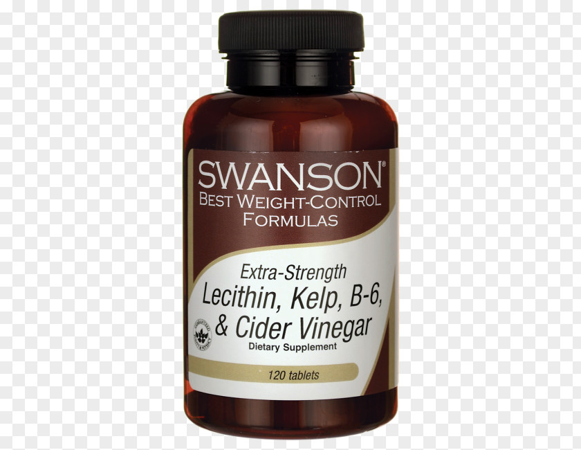 Healthy Weight Loss Dietary Supplement Extra Strength Lecithin, Kelp, B-6 & Cider Vinegar 120 Tabs By Swanson Best Weight-Control Formulas Apple Xtra Str. Lecithin,kelp,b-6&vinegar Health Products PNG