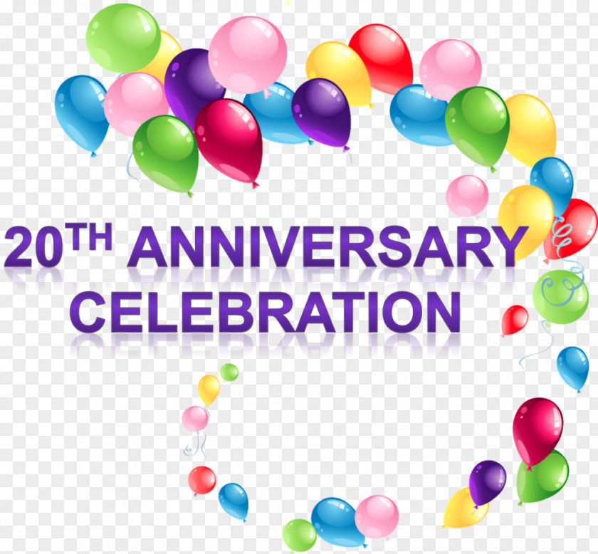6th Anniversary Celebration Balloon Clip Art PNG