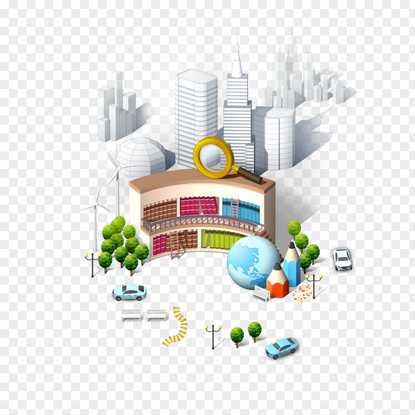 Cartoon City Drawing Library PNG