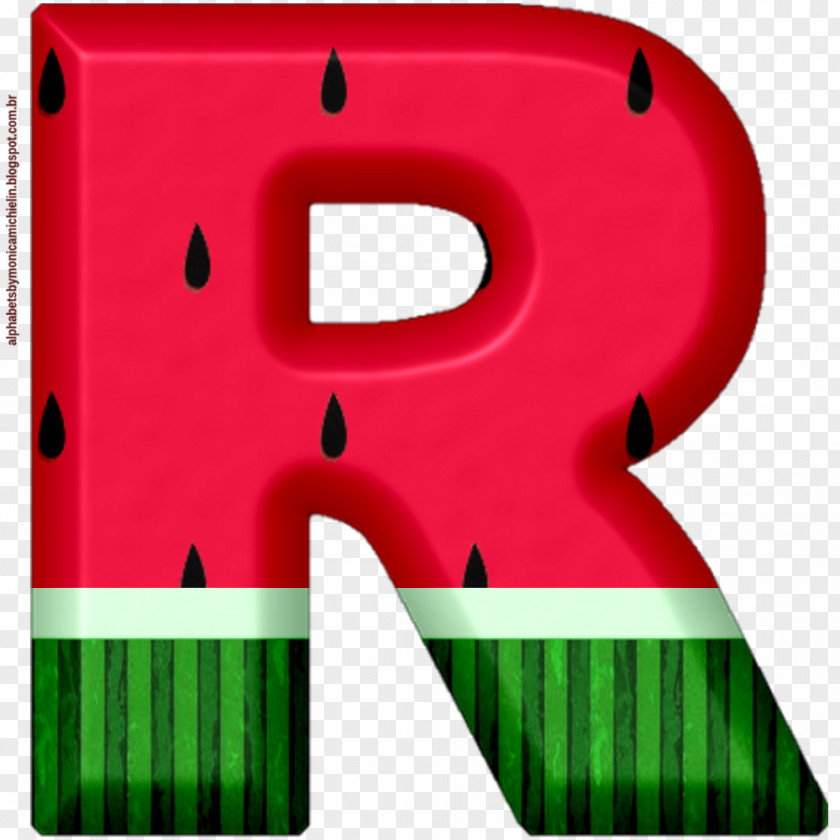 Pepper Alphabet Watermelon Font PNG