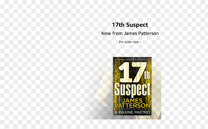 European Broken Books The 17th Suspect Suspect: (Women’s Murder Club 17) Brand Product Design PNG