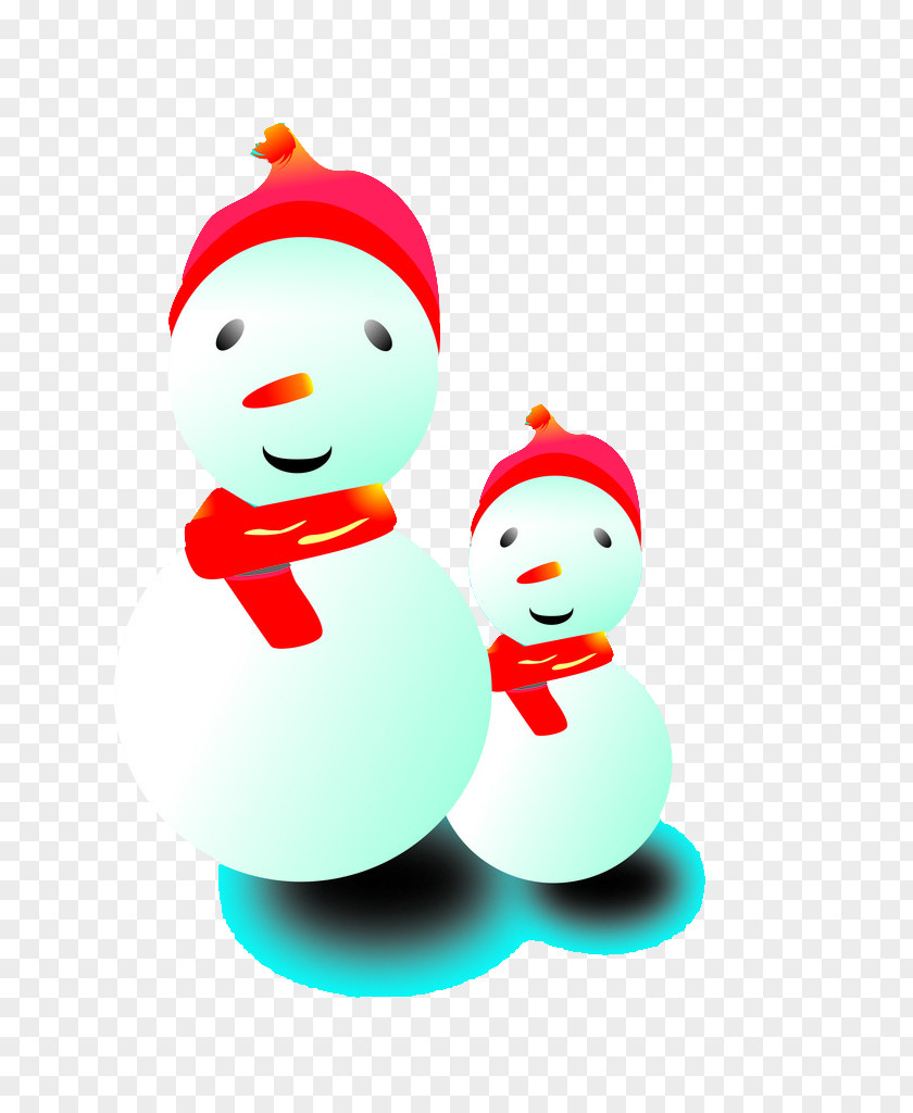 Two Snow People Snowman Clip Art PNG