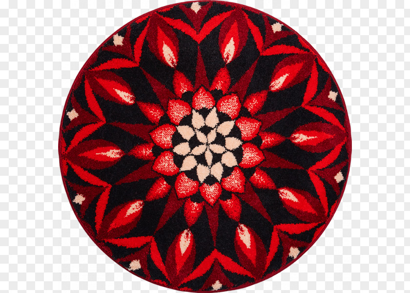 Carpet Red Mandala Disk Diameter PNG