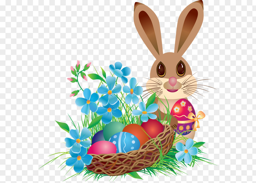 Eggs Easter Bunny Basket Clip Art PNG