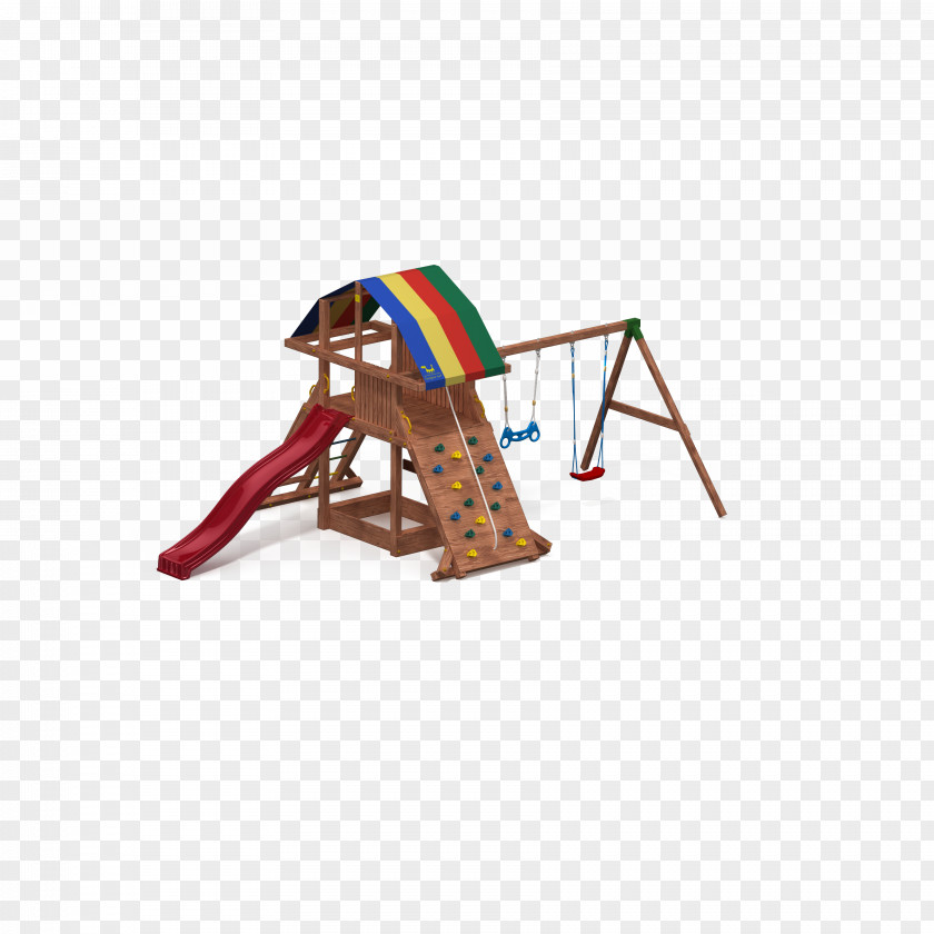 Giant Playground Slide Wood Swing PNG