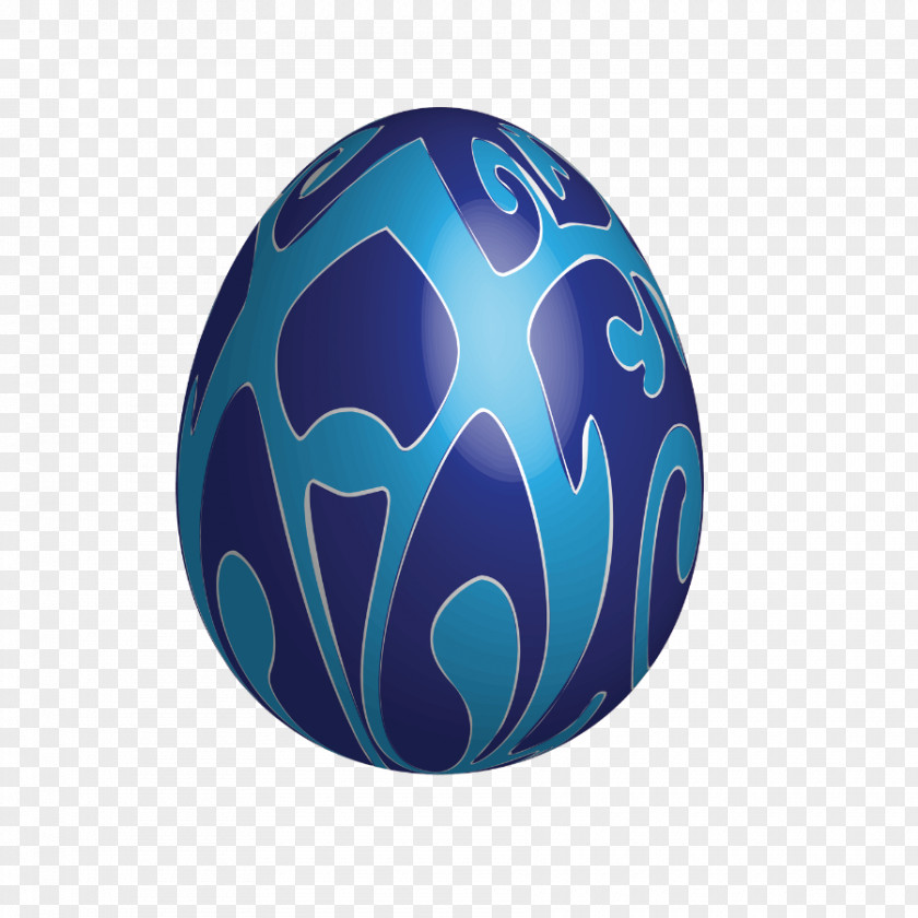 Large Blue Easter Egg Red Clip Art PNG