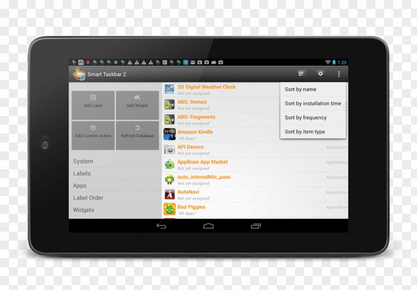 Android Tablet Computers Taskbar Sony Reader PNG