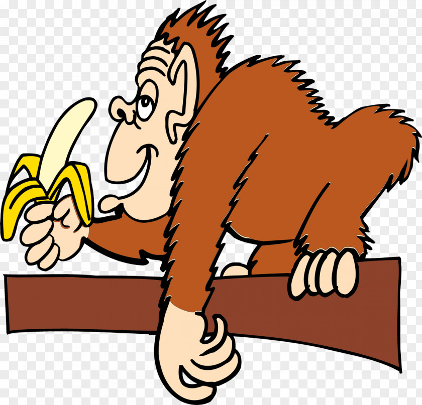 Gorilla Ape Banana Monkey Clip Art PNG