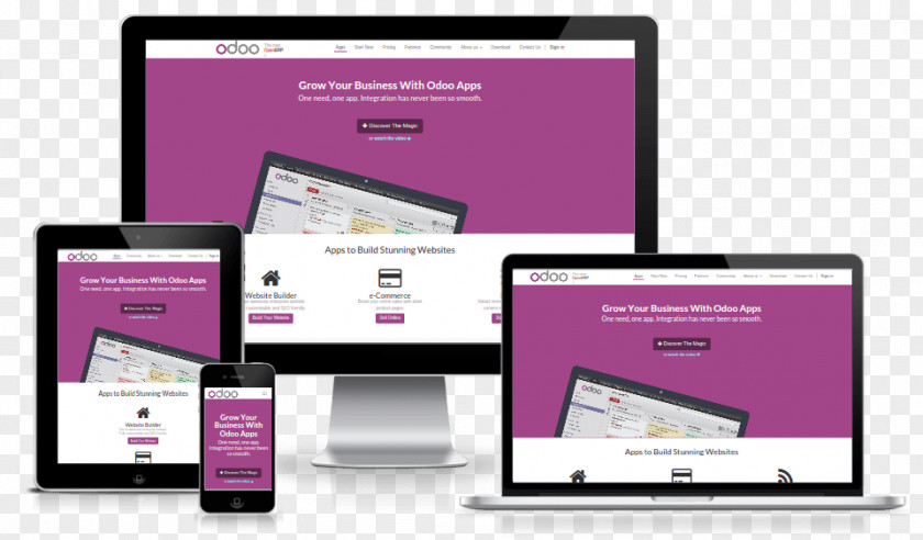 Business Odoo Responsive Web Design Implementation Enterprise Resource Planning PNG