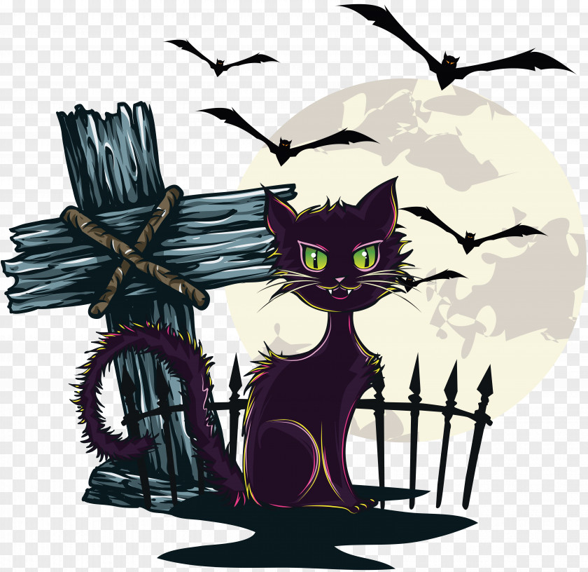 Cat Le Chat Noir Halloween Clip Art PNG