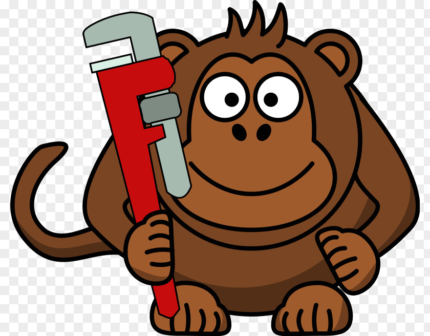Cleaning Lady Cartoon Monkey Wrench Clip Art PNG