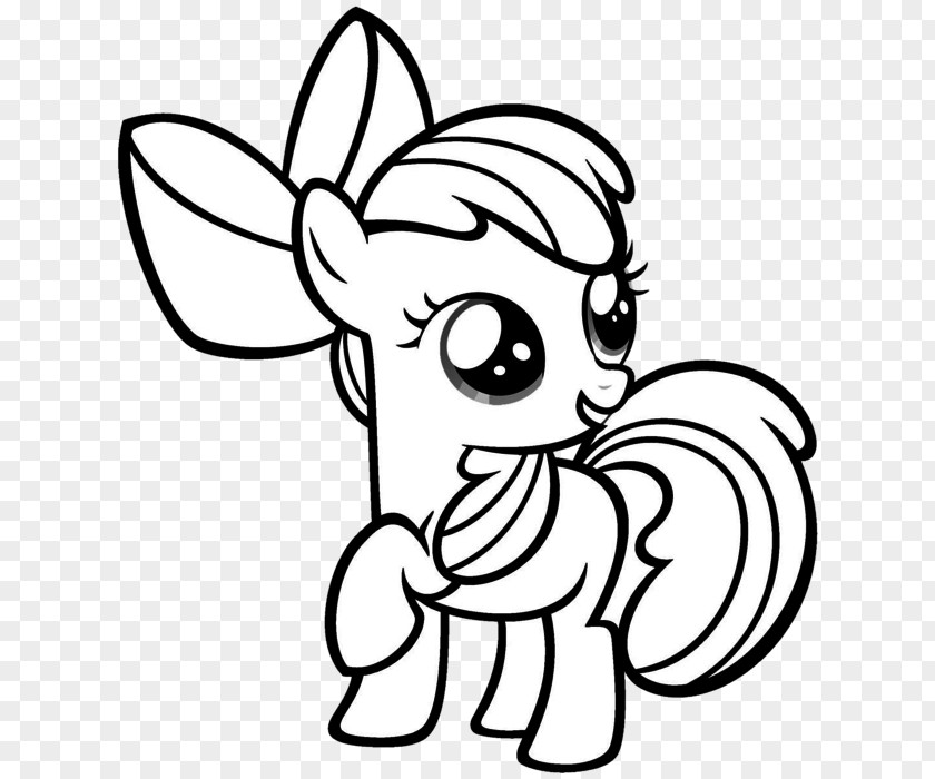 Little Ponny Apple Bloom Applejack Rainbow Dash Coloring Book Pony PNG