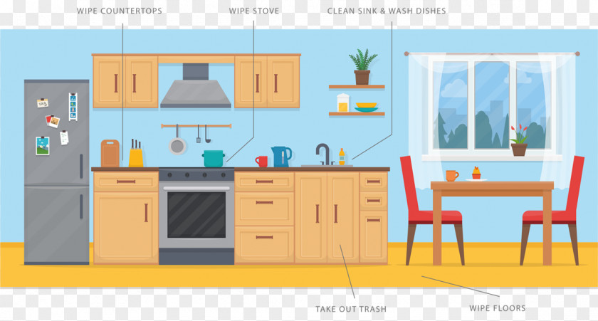 Table Kitchen Cabinet PNG