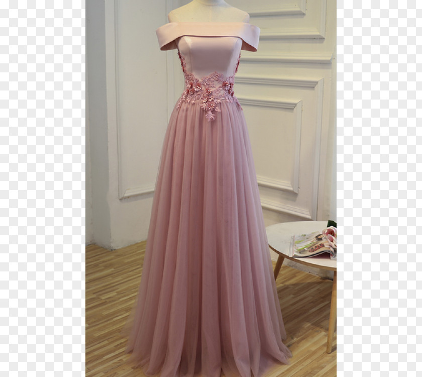 Formal Women Prom Evening Gown Dress Tulle A-line PNG