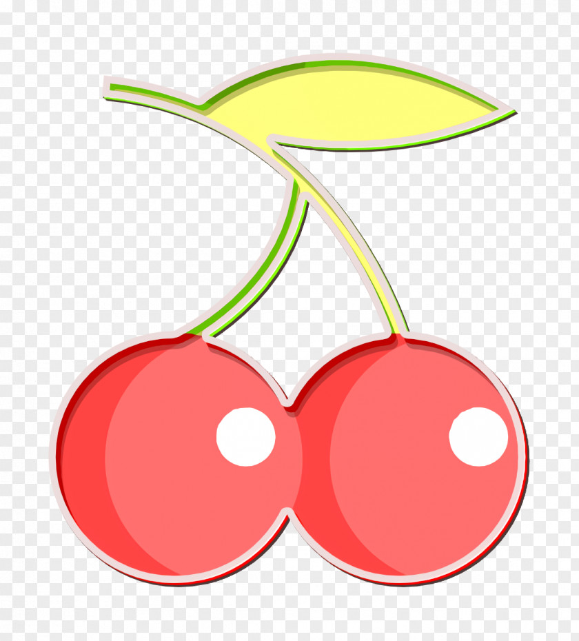Fruit Icon Cherry Summertime Set PNG
